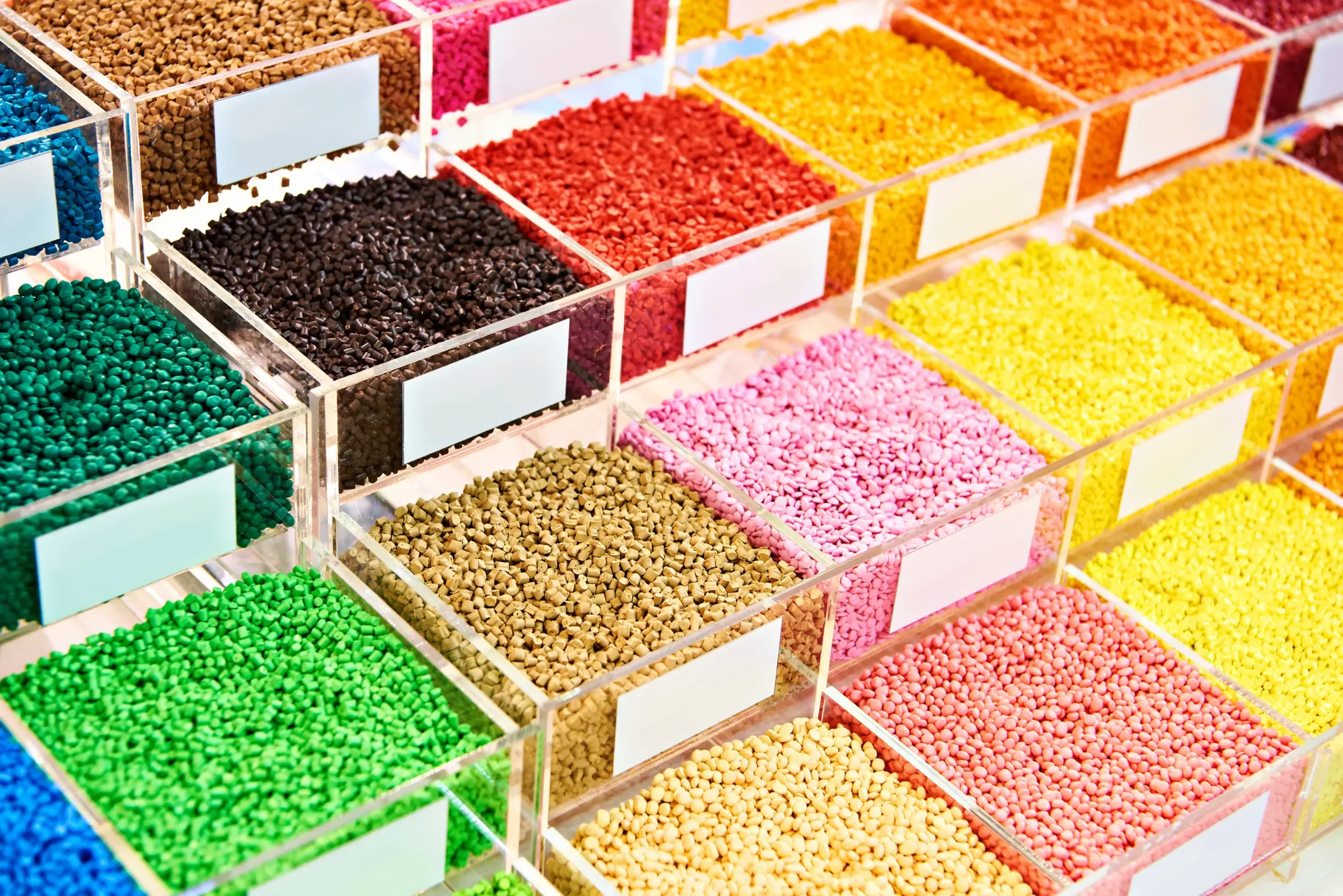 Polymere in verschiedenen Farben